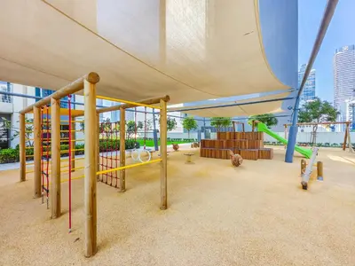 a playground with a slide in a building at Pleasant 1BR in Burj Royale - Downtown Dubai in Dubai
