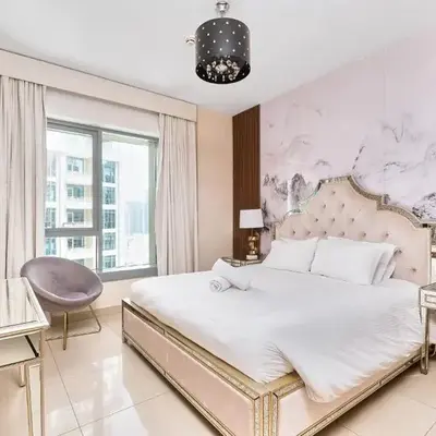 Bellavista - Striking - 1BR with Extra Twin Room - 29 boulevard - Partial Fountain View