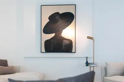 a picture of a person wearing a hat in a living room at Private villa in Dubai with swimming pool and huge garden in Dubai