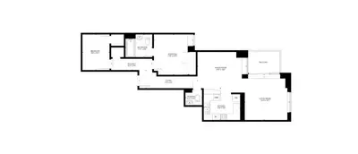 a floor plan of a house at Al Murjan - Appealing Two Bedroom in Dubai