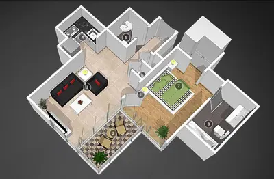 an illustration of a floor plan of a house at Welcome Home Apartments - VIDA Marina - Full Marina view - High Floor in Dubai