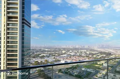 a view of a city from a tall building at Luxurious 1 Bed with Direct Access to Dubai Mall in Dubai