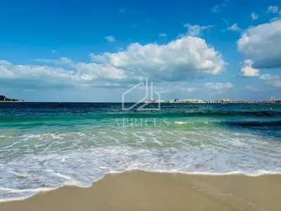 a view of the ocean from the beach at Huge fantastic 3 bedroom in Al Fattan Marine Tower in Dubai