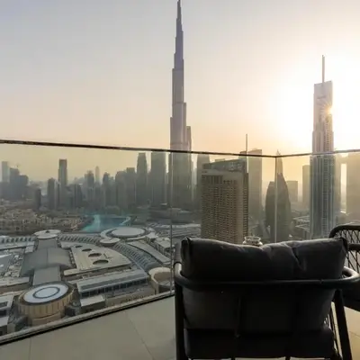 Ultimate Stay Full Burj Khalifa & Downtown Views Designer Luxury High Floor connected to Dubai Mall for 4 People