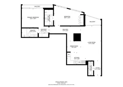 a floor plan of a house at 15 Northside A - Pristine Two Bedroom in Dubai