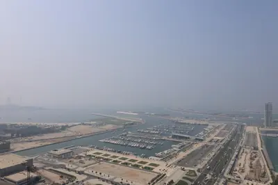 an aerial view of a city and a river at Deluxe - Amazing views - Elite in Dubai