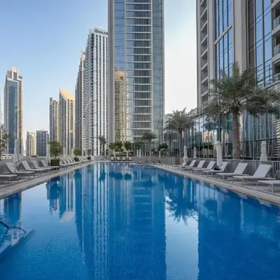 Oraya - Modern Apt 5 min walk to Dubai Mall & Burj Views