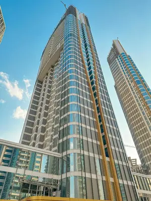 a tall building with two tall skyscrapers at Staybridge Suites Dubai Business Bay by IHG in Dubai