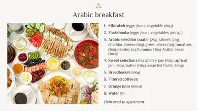 a table with many different types of food on it at Elite Royal Apartment - Full Burj Khalifa & Fountain View - 2 Bedrooms + 1 Open Bedroom Without Partition - Magnate in Dubai