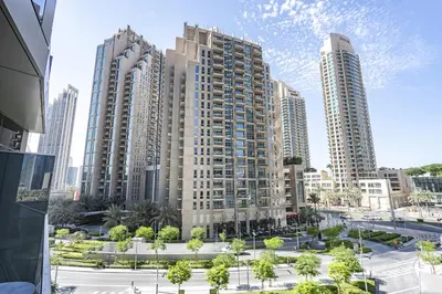 a view of some tall buildings in a city at #37 Luxury - 2BR in The Address Dubai Opera - Downtown in Dubai