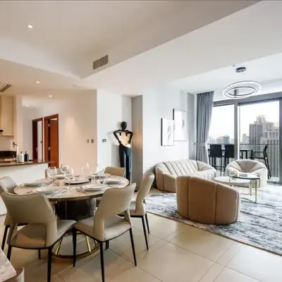 Livbnb Elegant 3BR in Marina Gate Panoramic Marina Views with Private Balcony