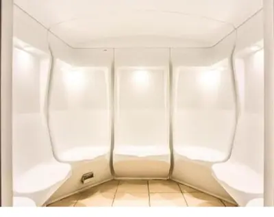 an empty room with white walls and ceilings at Luxury 2 Bedroom Apartment in Dubai Marina & JBR Beach in Dubai