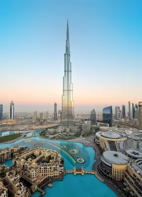 a rendering of the burj khalifa tallest building in the world at Modern 1-bedroom apartment in family-friendly residence with Swimming Pool, Gym & Free Parking. in Dubai
