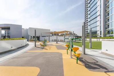 a rendering of a playground in a building at STAY BY LATINEM Luxury 2BR Holiday Home W1813 near Burj Khalifa in Dubai