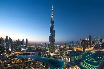 a rendering of the burj khalifa tallest building in the world at Cozy Loft Partition Room in Barsha Heights in Dubai