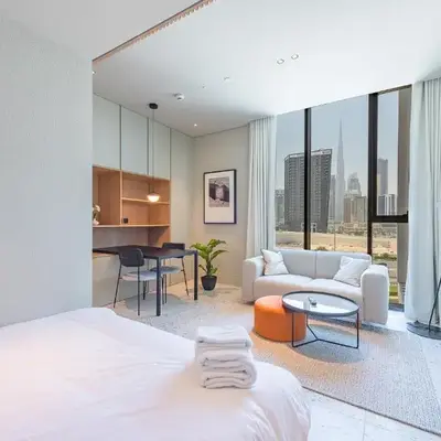 Studio with Burj Khalifa View - Upside Living