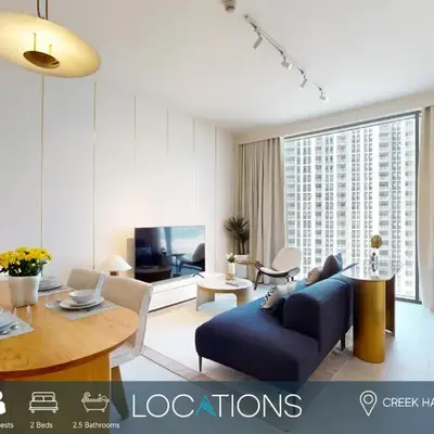 Locations I Creek Harbor I Premium Modern 2BR I Luxury Interiors & Comfortable Stay I Close to Dubai Canal