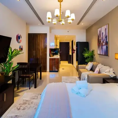 Cozy Studio with Burj Khalifa Views