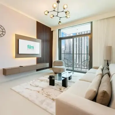 FAM Living - Modern 3 Beds+Maidroom Home in Downtown Burj view