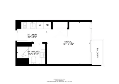 a floor plan of a house at Azizi Riviera 16 - Charming Studio in Dubai