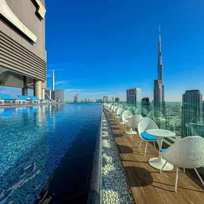 Super High Infinity Pool & Stunning Burj Khalifa View