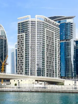 a view of a large city with tall buildings at Zada Tower 1BR with amazing Dubai Canal view in Dubai