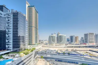 a view of a city with tall buildings at 1BR + maid room Apartment in Downtown Dubai in Dubai