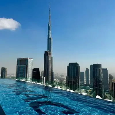 High Floor Burj Khalifa & Sea View with stunning Infinity Pool