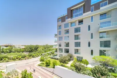 an aerial view of a building at Stella Stays Al-Barari in Dubai