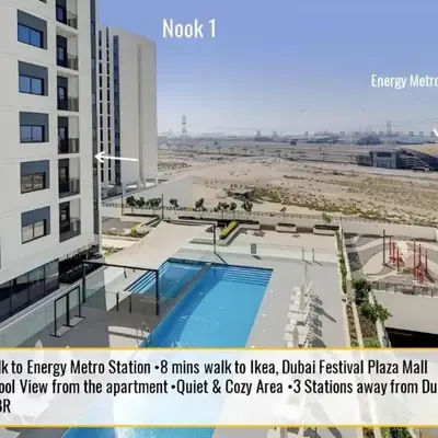 Comfortable 2BD apartment next to metro & mall
