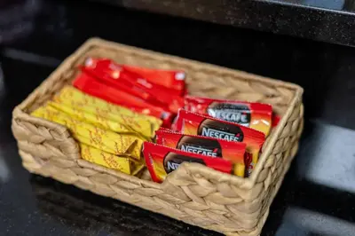 a wicker basket filled withiazepamiazepines at Luxury Studio - Golf Views - Sports City Dubai in Dubai