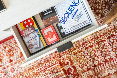 a close up of a table with a pile of threads at Oraya - Collective 2 0 Tower A Sanctuary in Dubai Hills in Dubai