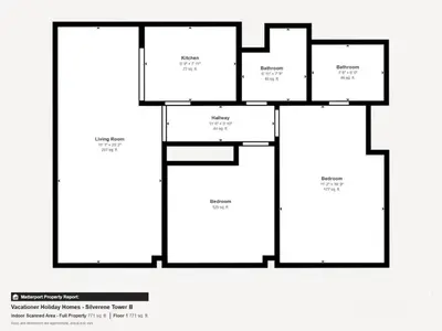 a floor plan of a house at Silverene Tower B - Exciting Two Bedroom in Dubai