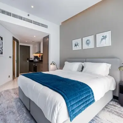 ALiving Chic Studio Apartment I Partial Burj Khalifa & Canal View I DAMAC Maison Prive B- 1417