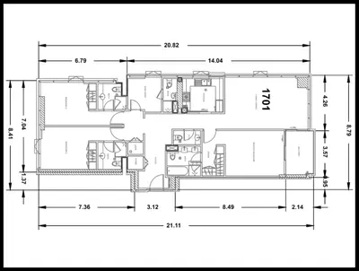 a floor plan of a house at Magnificent 4 Bedroom Apartment, Bellevue Tower in Dubai