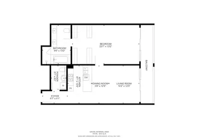 a floor plan of a house at The Sterling - Modern One Bedroom in Dubai
