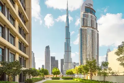 a rendering of the burj khalifa in dubai city at Elite Royal Apartment - Sky Series - Full Panoramic Burj Khalifa & Fountain View - Icon in Dubai