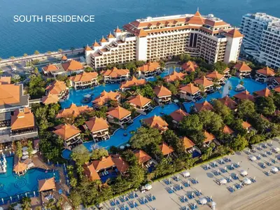 an aerial view of the resort at Elegantly Renovated 1BR Apartment at 5 Star Resort in Dubai