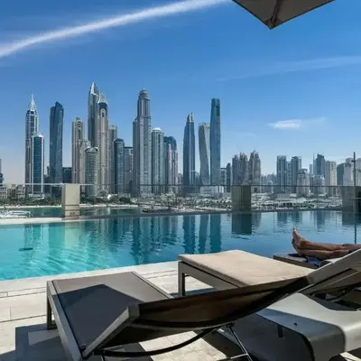 Dubai Marina Harbour View 2BR with Beach Access