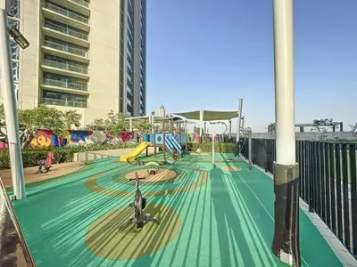 a playground with a slide at Vacationer I Elegant 2 Bedroom I Business Bay I Central & Convenient I Aykon City Tower in Dubai