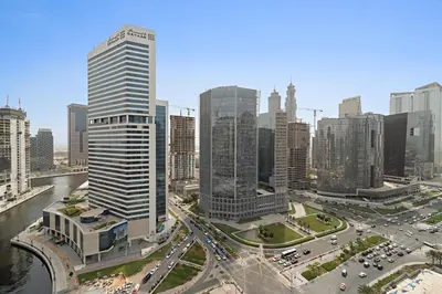 a view of a city with tall buildings at StoneTree - Newly Furnished - Stylish in Dubai