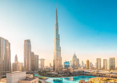 a view of the burj khalifa from the tallest building in the world at Elite Royal Apartment - Sky Series - Full Burj Khalifa & Fountain View - Chancellor in Dubai