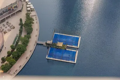 Gallery image of Serene Chic Flat 180 Degree Lake & Marina Skyline View in Dubai