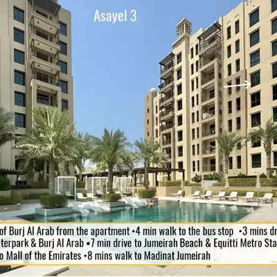 1BD Partial Burj Al Arab View Prime Location