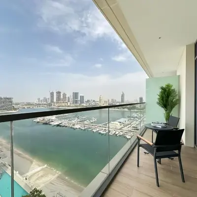 Trophy Luxury 1BDR in Emaar Beach Front with Panoramic Sea Views from the Apartment and Private Beach Access