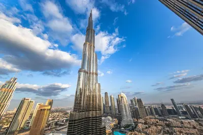 a view of the tallest building in the world at Address Residence Opera, Downtown, Dubai in Dubai