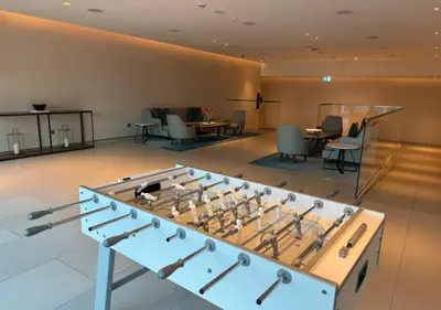 a group of musical instruments on display in a room at Premium Stay at The Address Residences JBR in Dubai