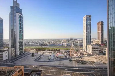 a view of a city with tall buildings at Luxury Stay at Forte Emaar - 5 Min Walk to Burj in Dubai