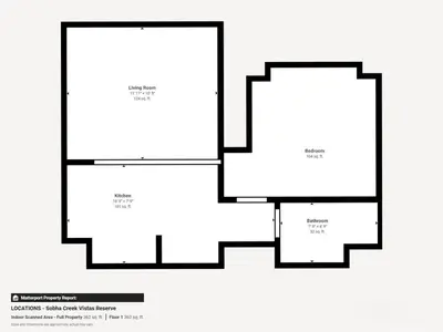 a floor plan of a house at Creek Vistas Reserve - Modern One Bedroom in Dubai