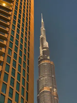 a view of the tallest building in the world at Dubai Mall Direct Connection Apartment - Burj Vista in Dubai